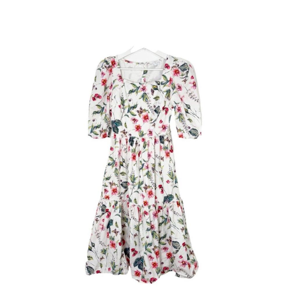 Ivy City Co Cora white floral dress Size XS